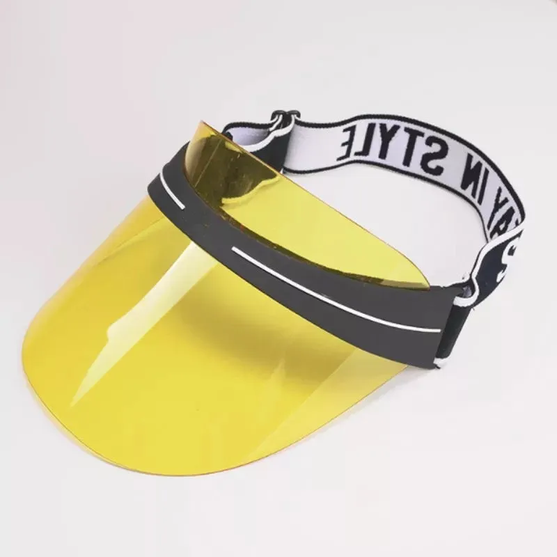 Luxury Reflective letter clear summer vaca fashion visor