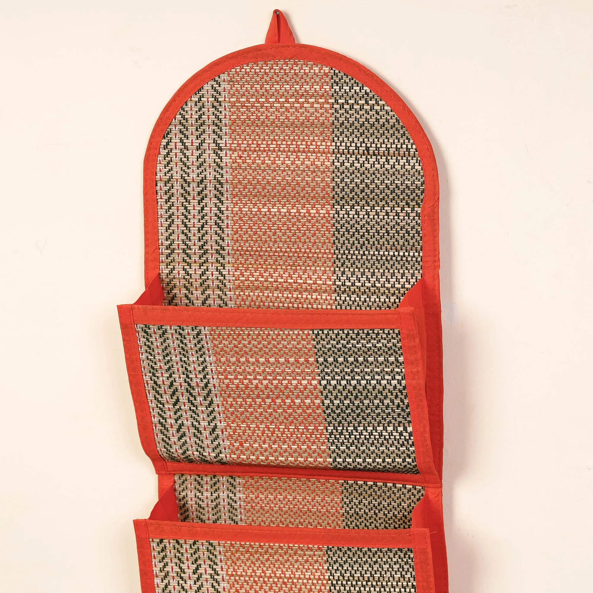 Madur Grass Handwoven Wall Hanging Letter Holder of Midnapore - 2 Pockets