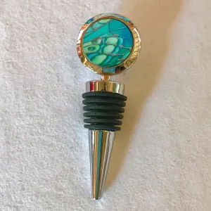 Minty Butterfly Bottle Stopper - Wine Lovers Gift - Bottle Bung Pretty Greens