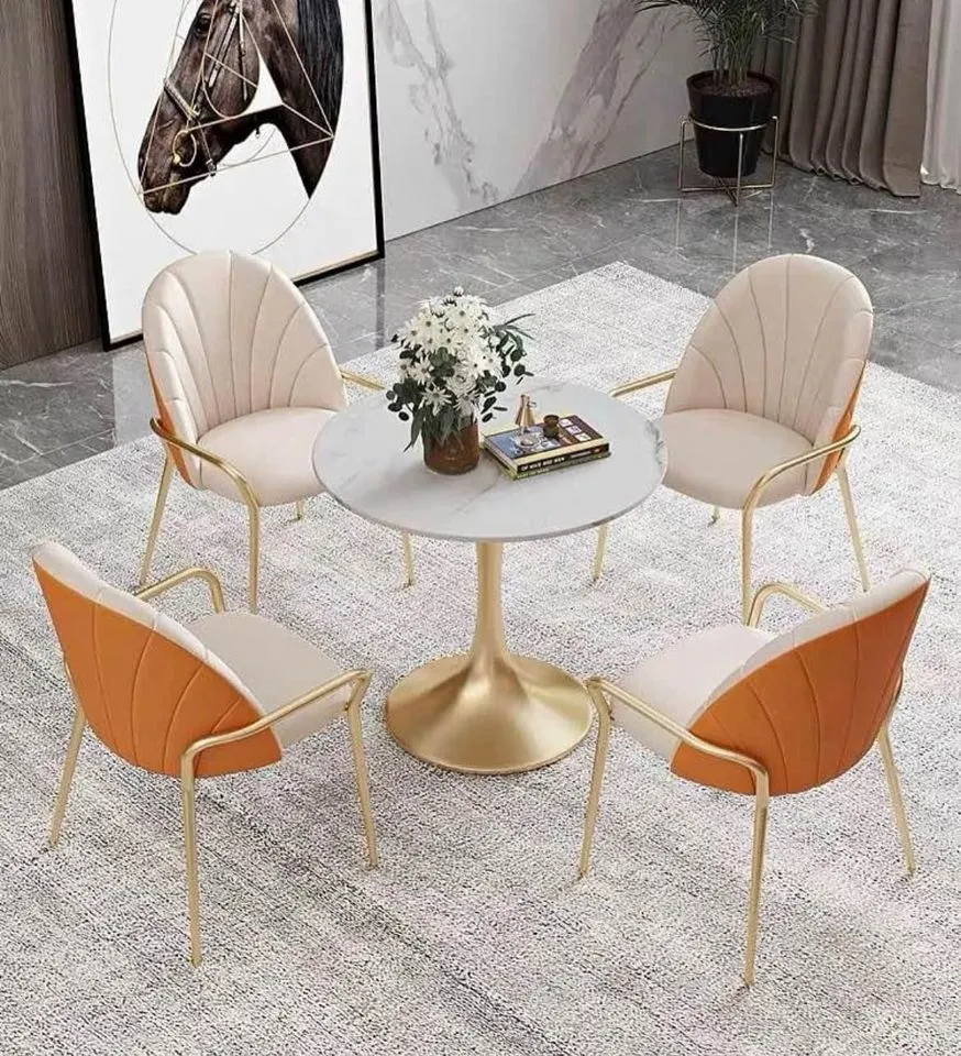 Modern Dining/Breakfast Table Round Sintered Stone Top