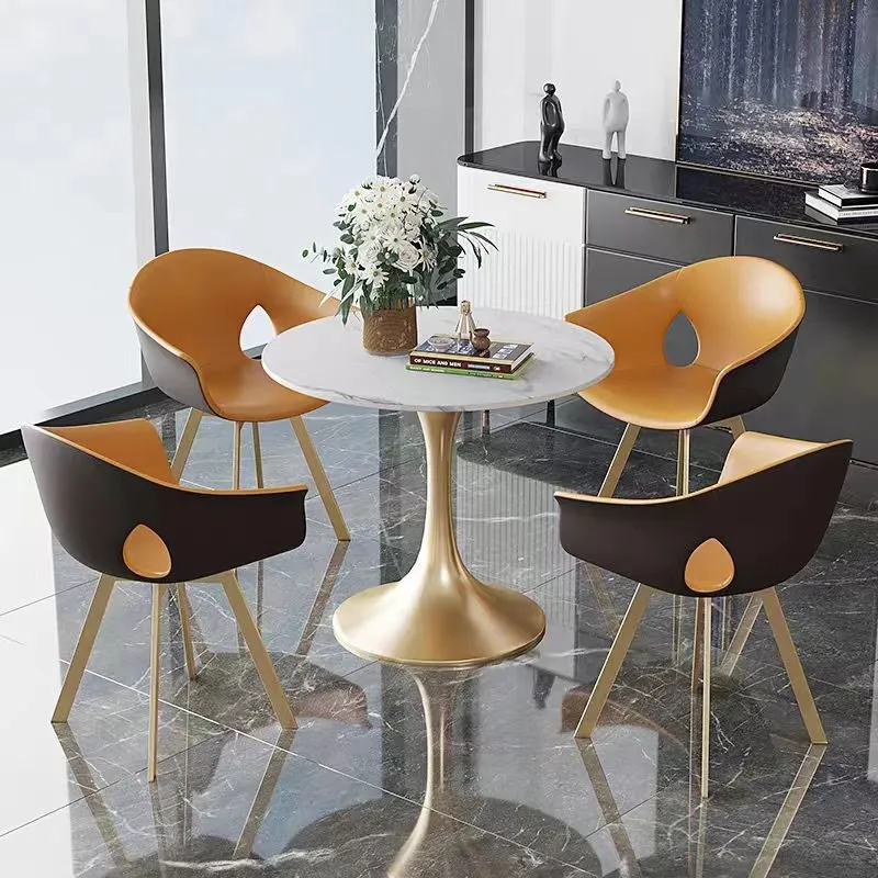 Modern Dining/Breakfast Table Round Sintered Stone Top