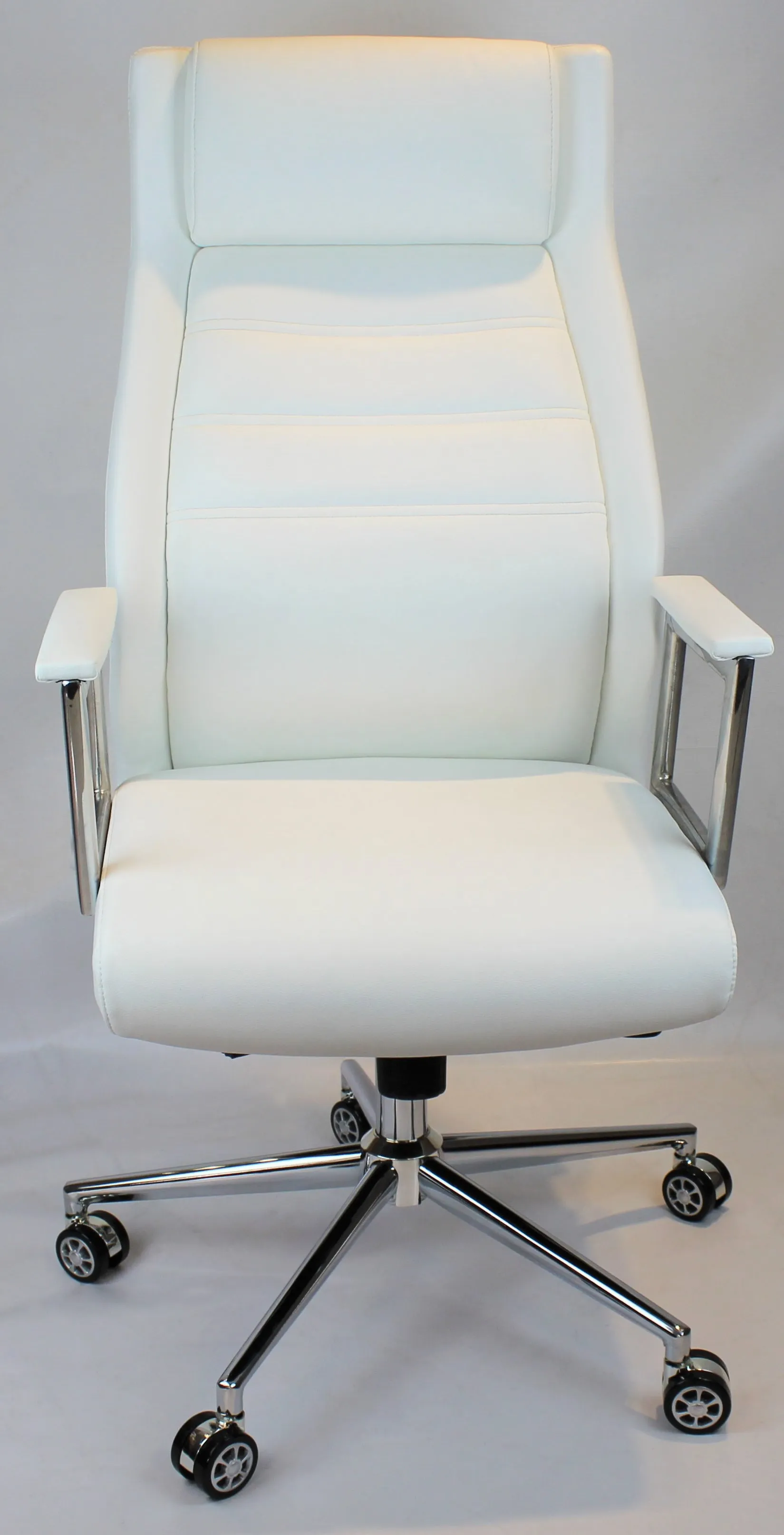 Modern White Leather Executive Office Chair - DH-103