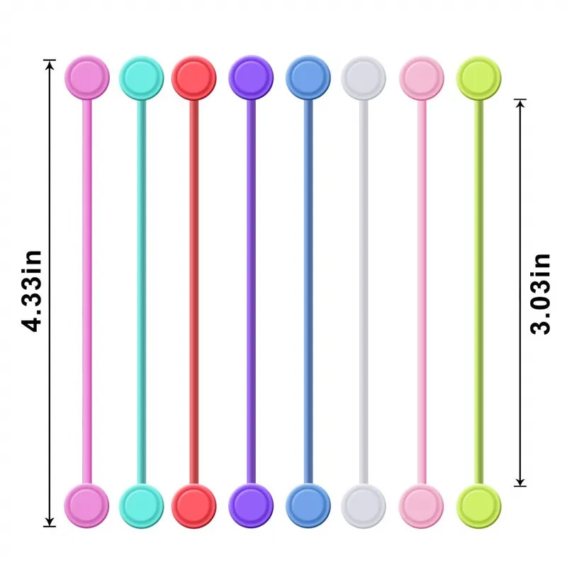 Multifunction Magnetic Silicone Cable Ties (10pcs set)
