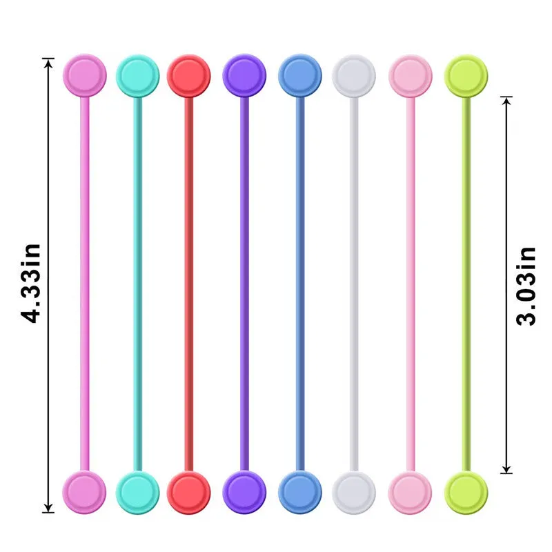 Multifunction Magnetic Silicone Cable Ties (10pcs set)