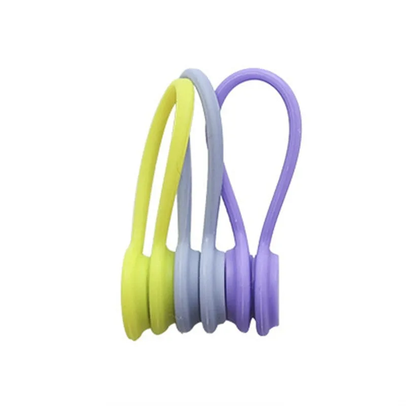 Multifunction Magnetic Silicone Cable Ties (10pcs set)
