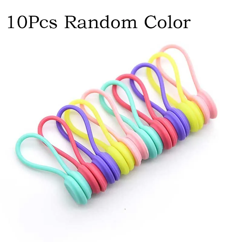 Multifunction Magnetic Silicone Cable Ties (10pcs set)