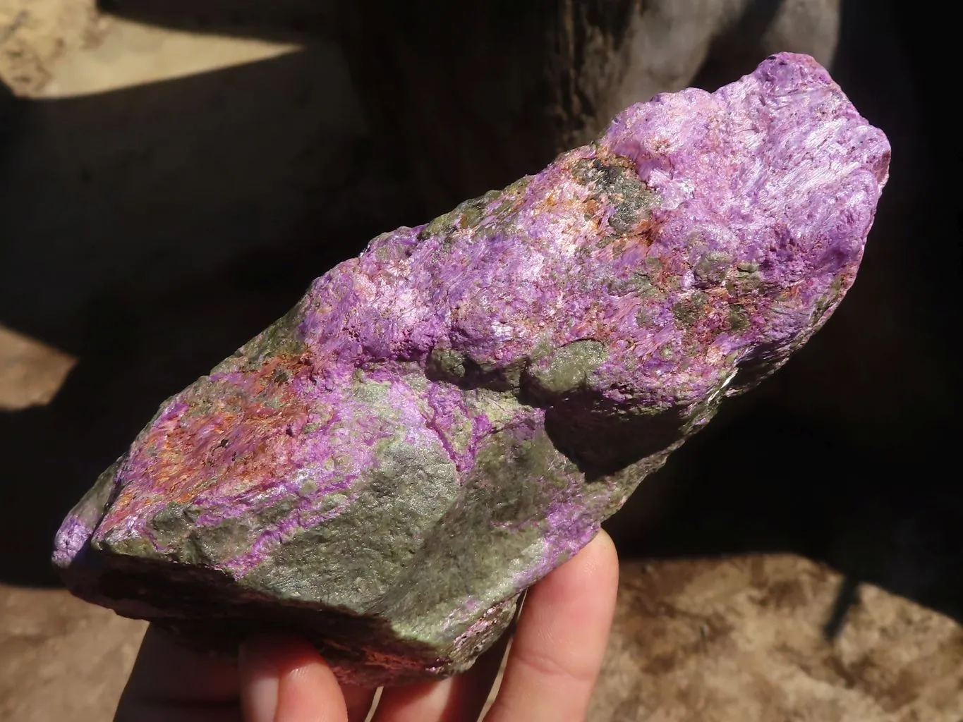 Natural Stichtite & Serpentine Rough Specimens x 4 From Barberton, South Africa