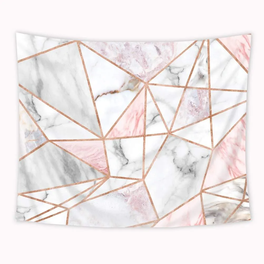 Pink Geometric Tapestry