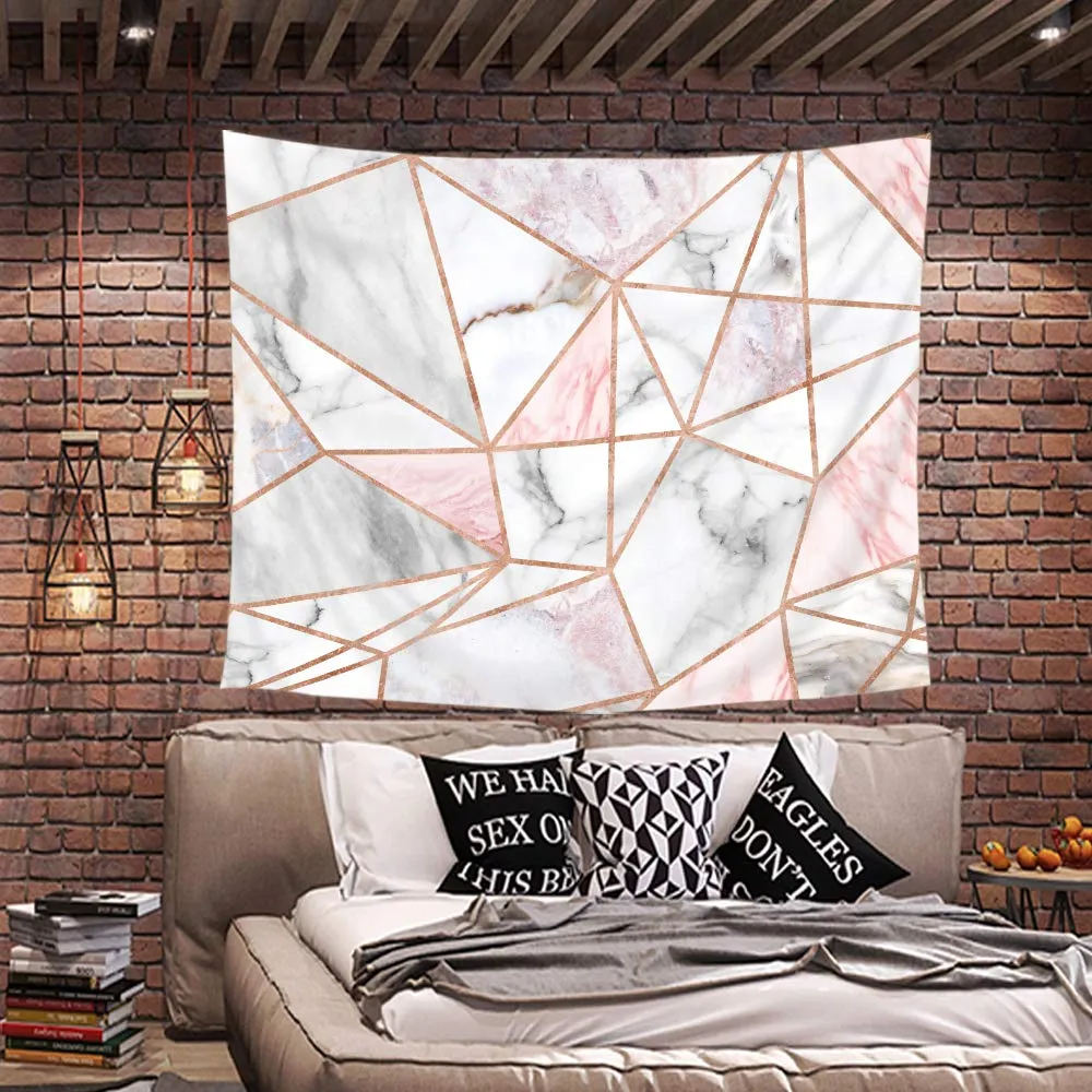 Pink Geometric Tapestry