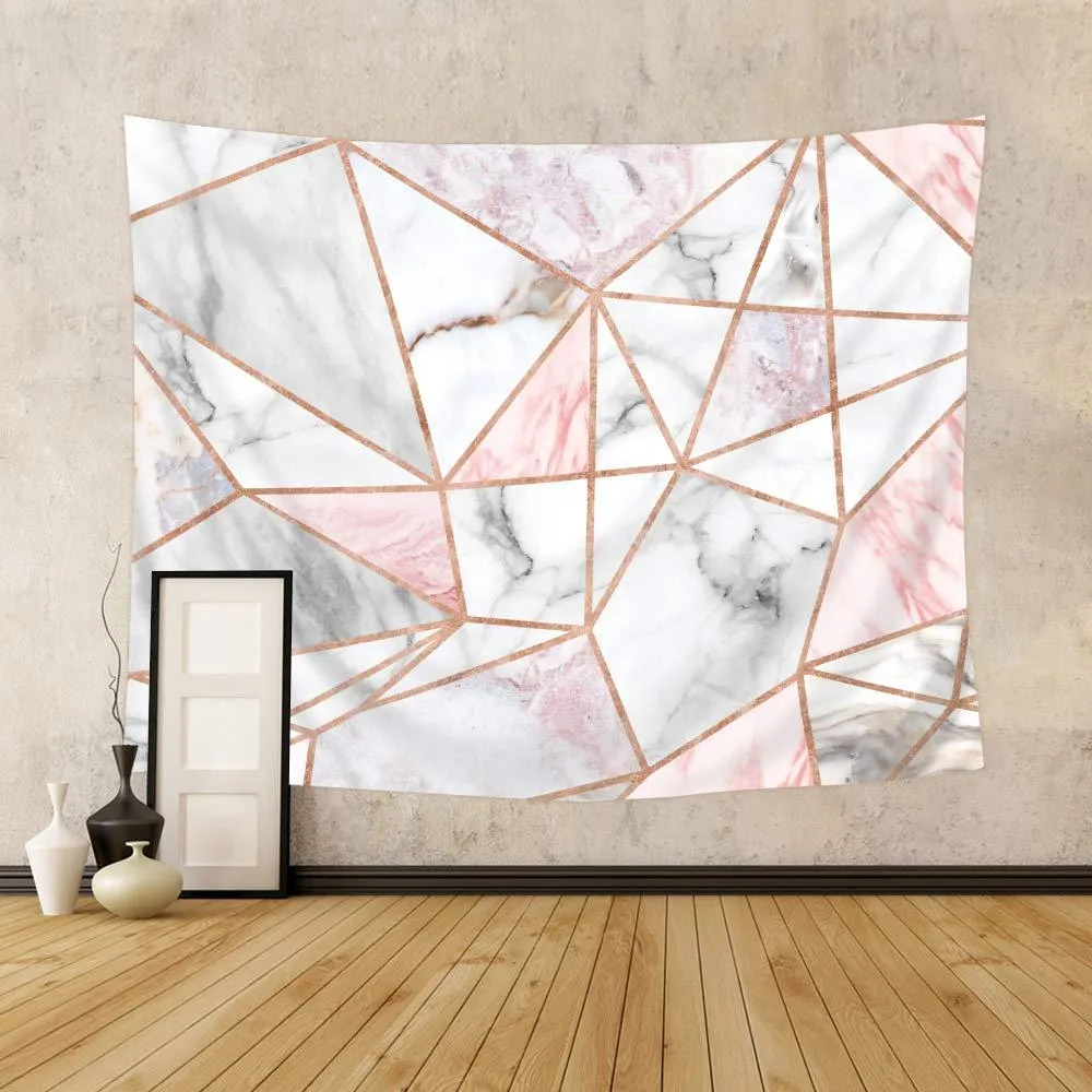 Pink Geometric Tapestry