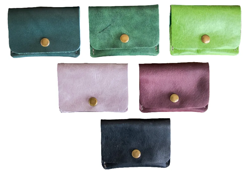 Ready to ship | Leather Card Wallet | Two-tone Wallet | Card Holder | one of a kind | multi