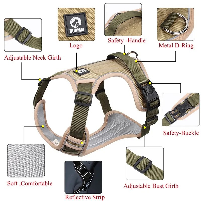 Reflective Safety Harness for French Bulldogs