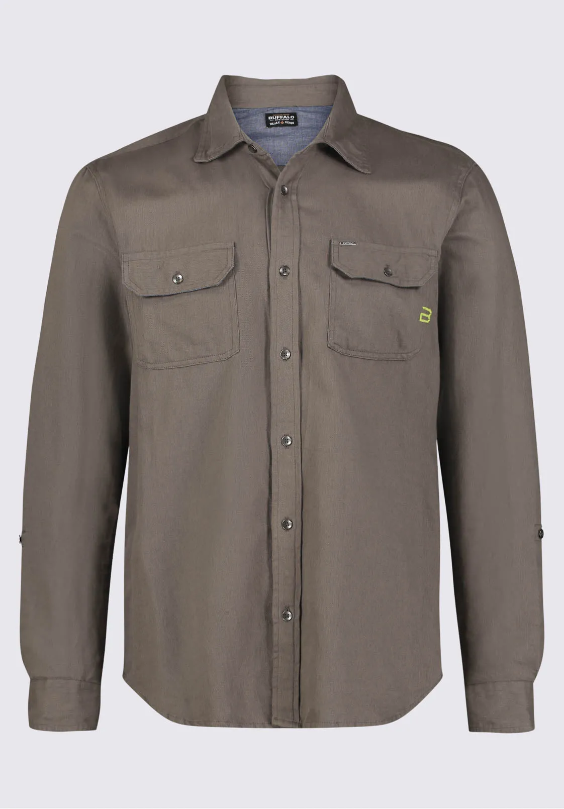 Sadaat Men's Long-Sleeve Utility Shirt in Sphagnum Green - BM24278