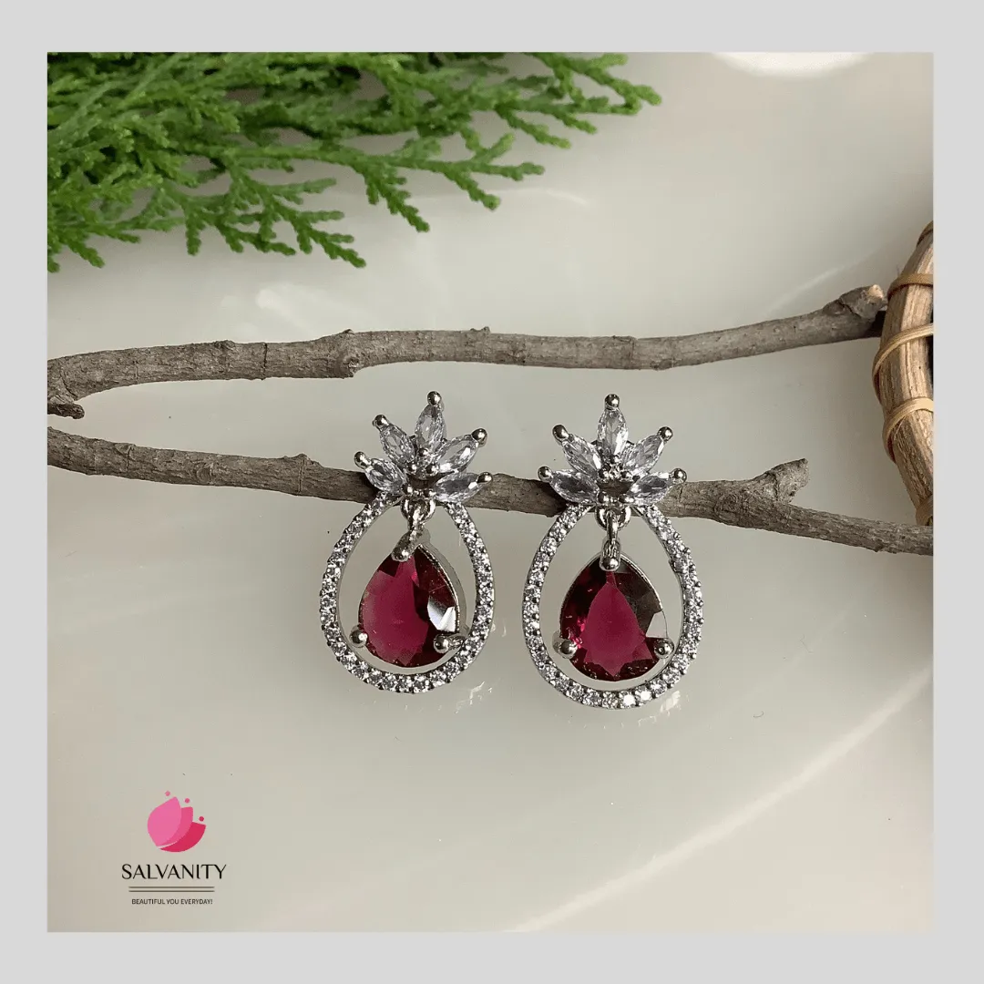 Salvanity American Diamond Everyday Elegance Pineapple Dangles