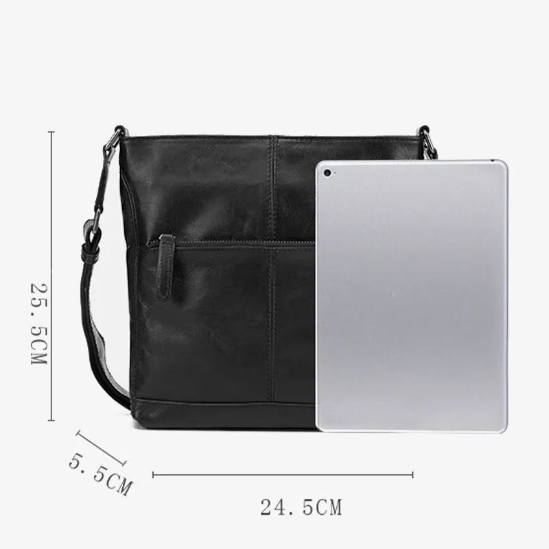 Small Soft Leather Crossbody for Men Messenger Bag Man Purse