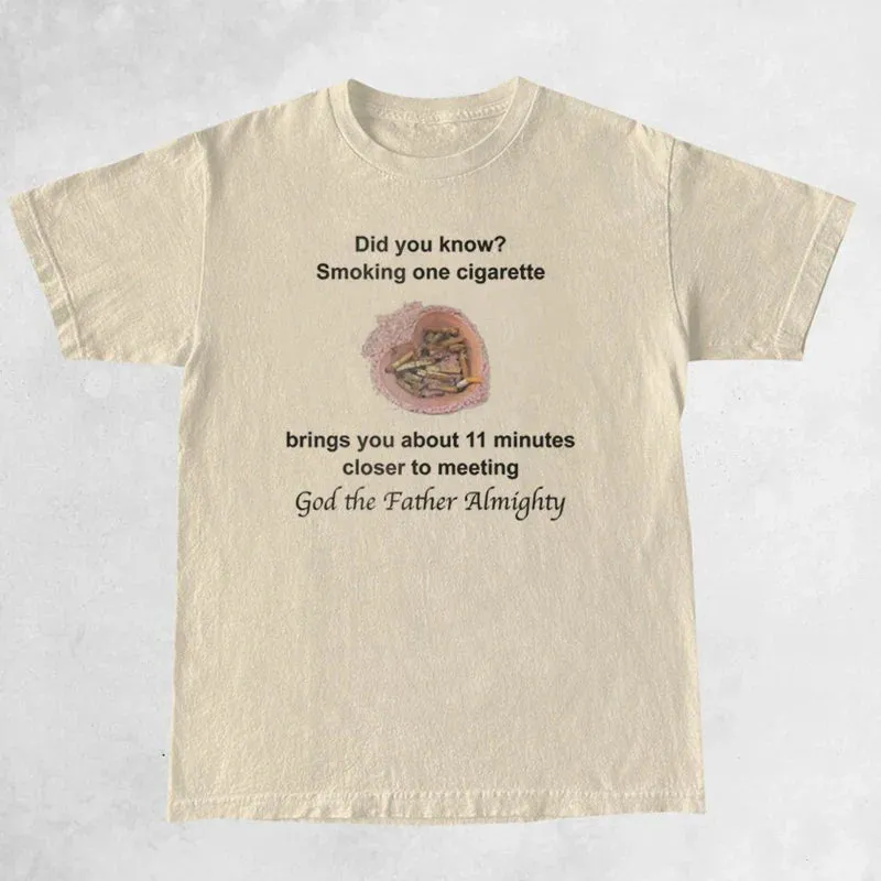 Smoking Cigarette Stylish Graphic Tee