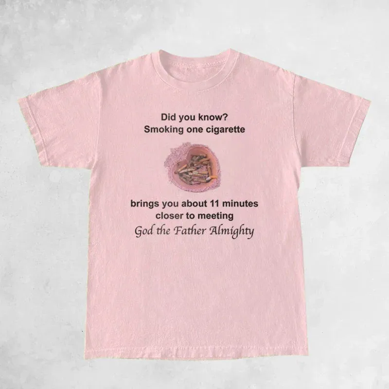 Smoking Cigarette Stylish Graphic Tee