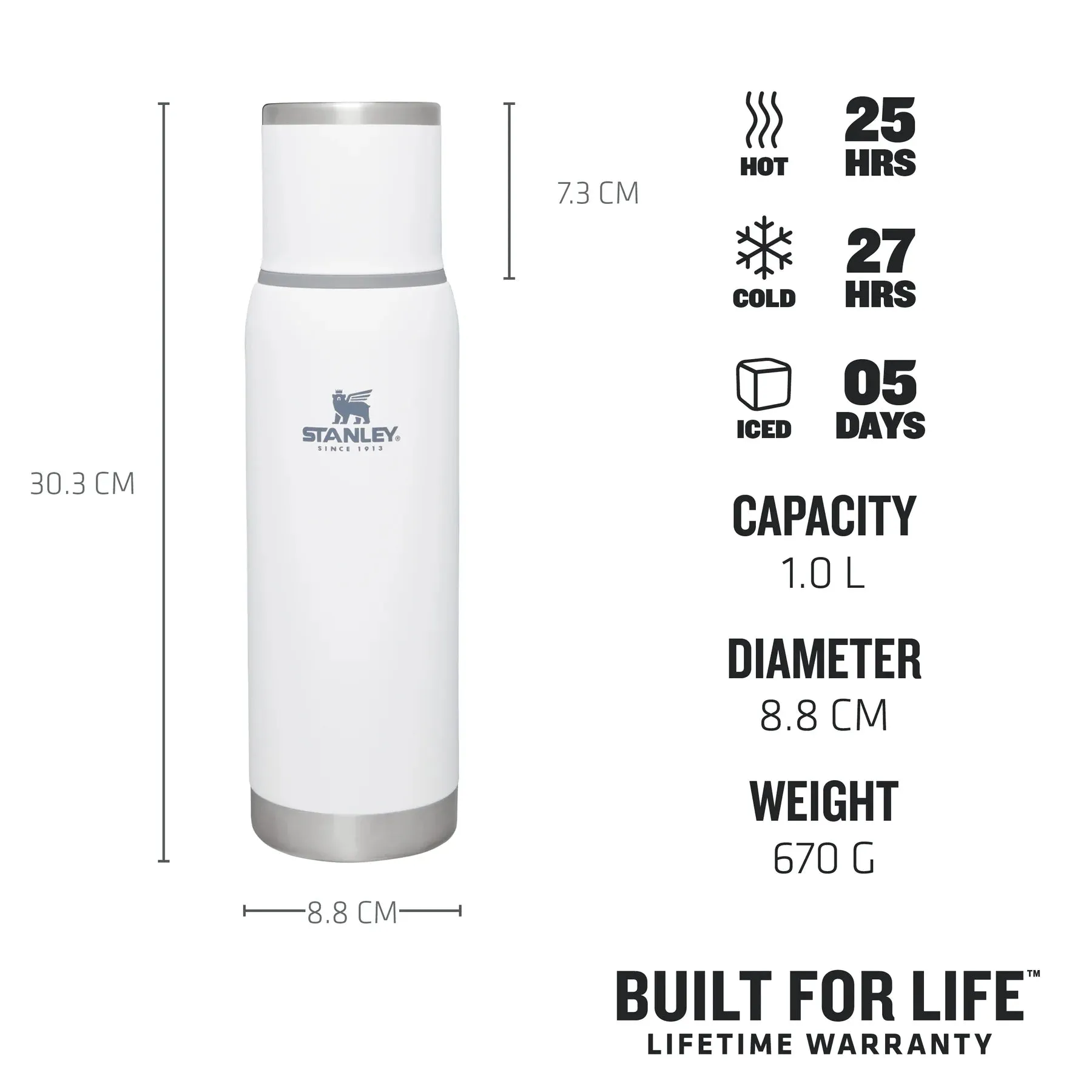 Stanley Flask Adventure To Go Bottle 1.0L Polar