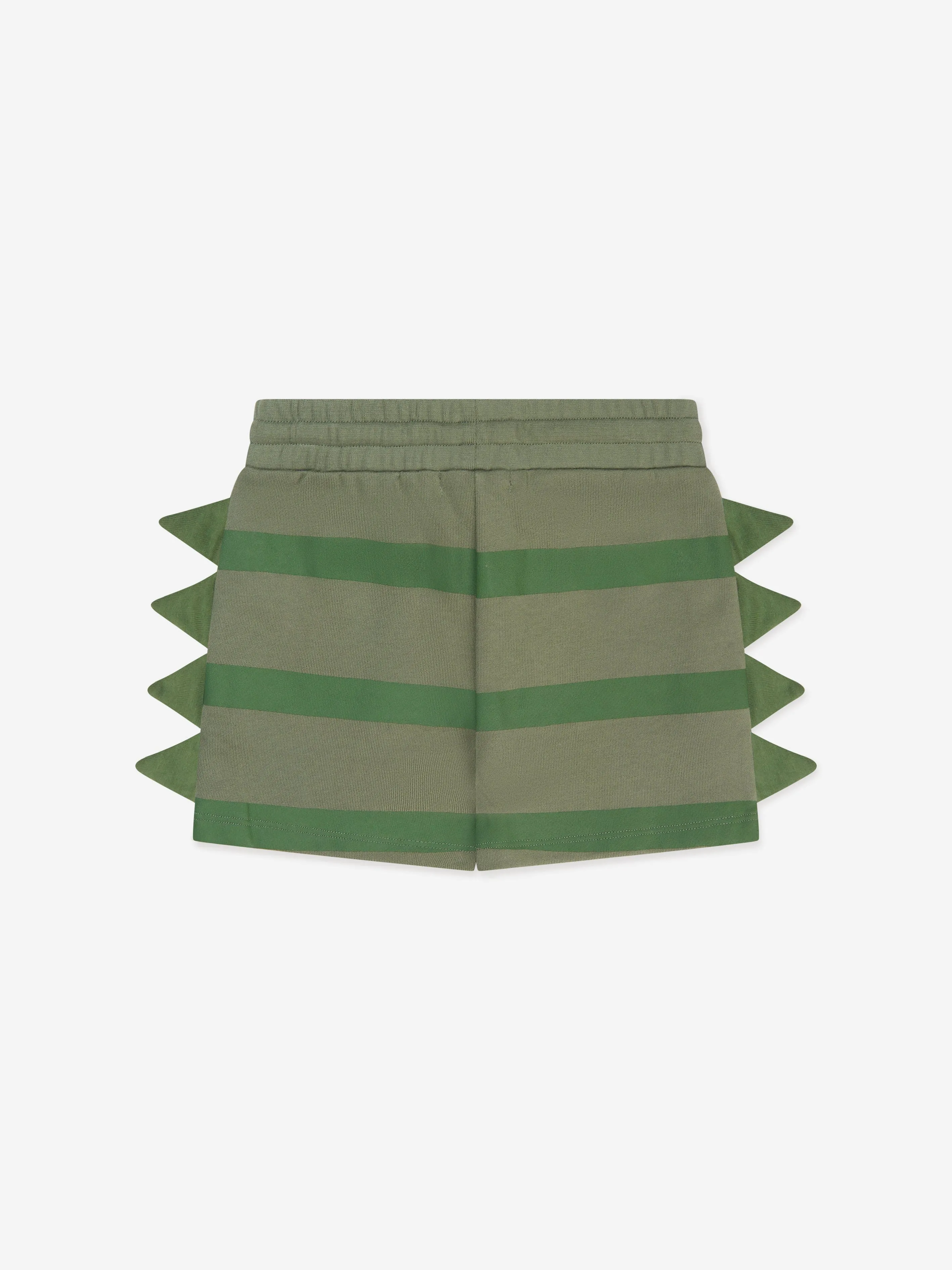 Stella McCartney Boys Striped Scaly Shorts in Green