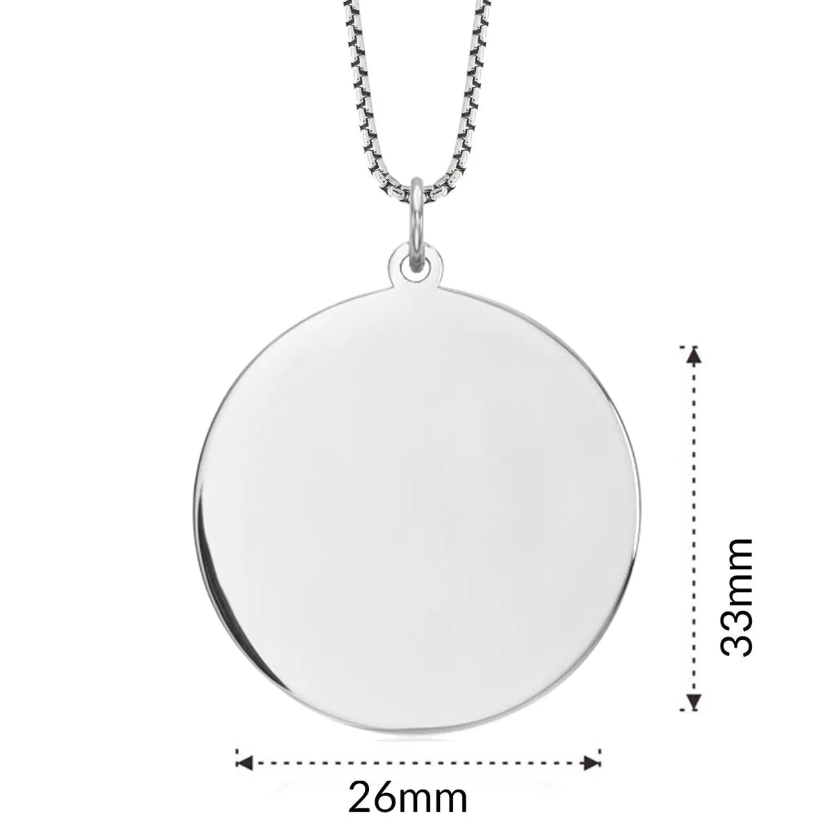 Sterling Silver Fingerprint Circle Pendant