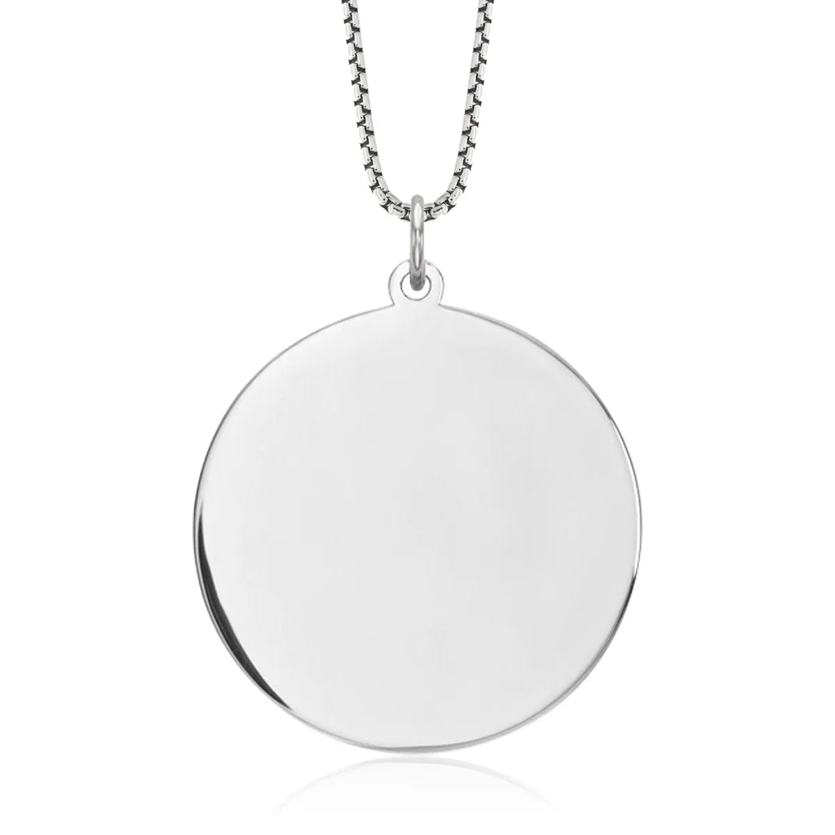 Sterling Silver Fingerprint Circle Pendant