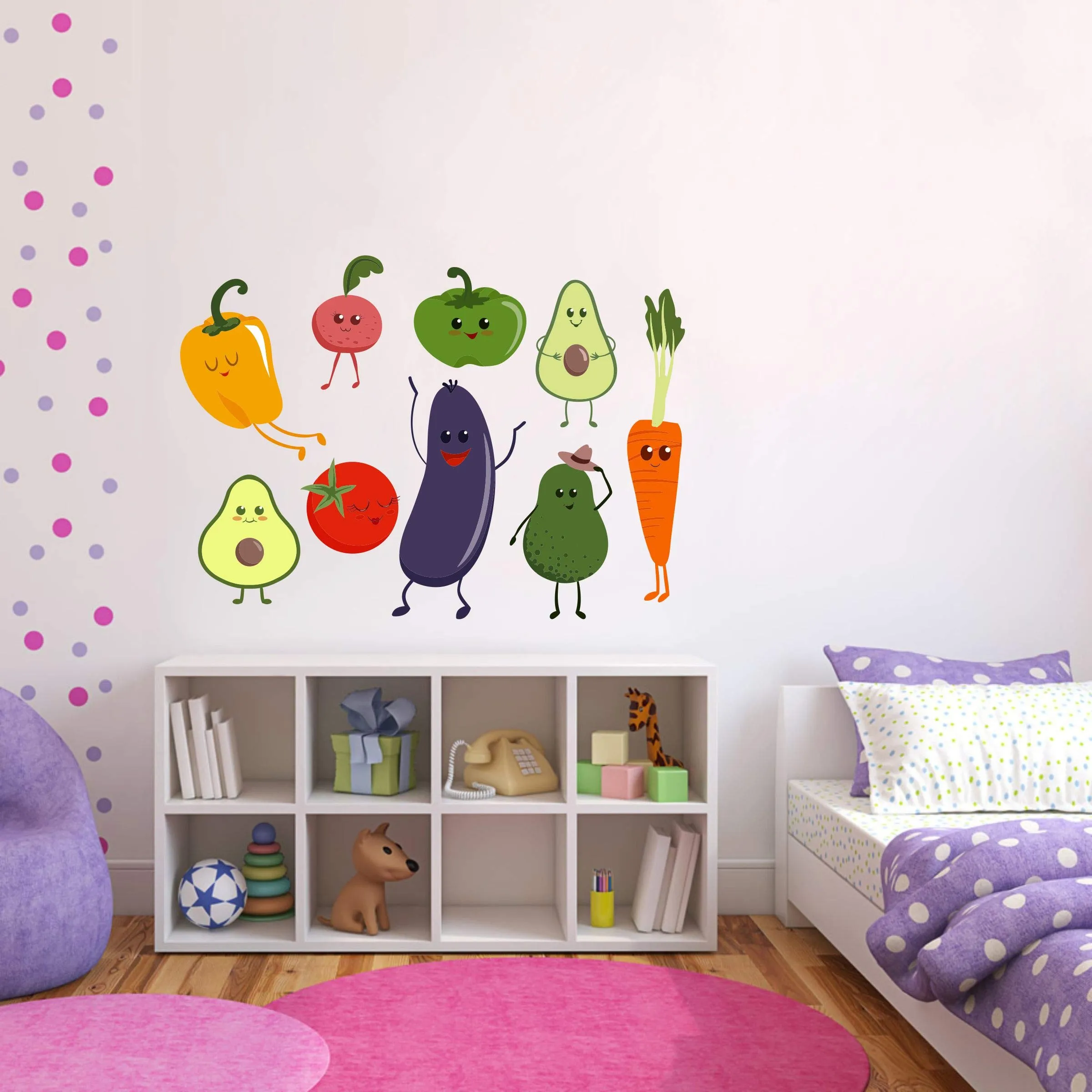 Sticker Hub Vegetables Wall Sticker 46cm X 64cm AS254