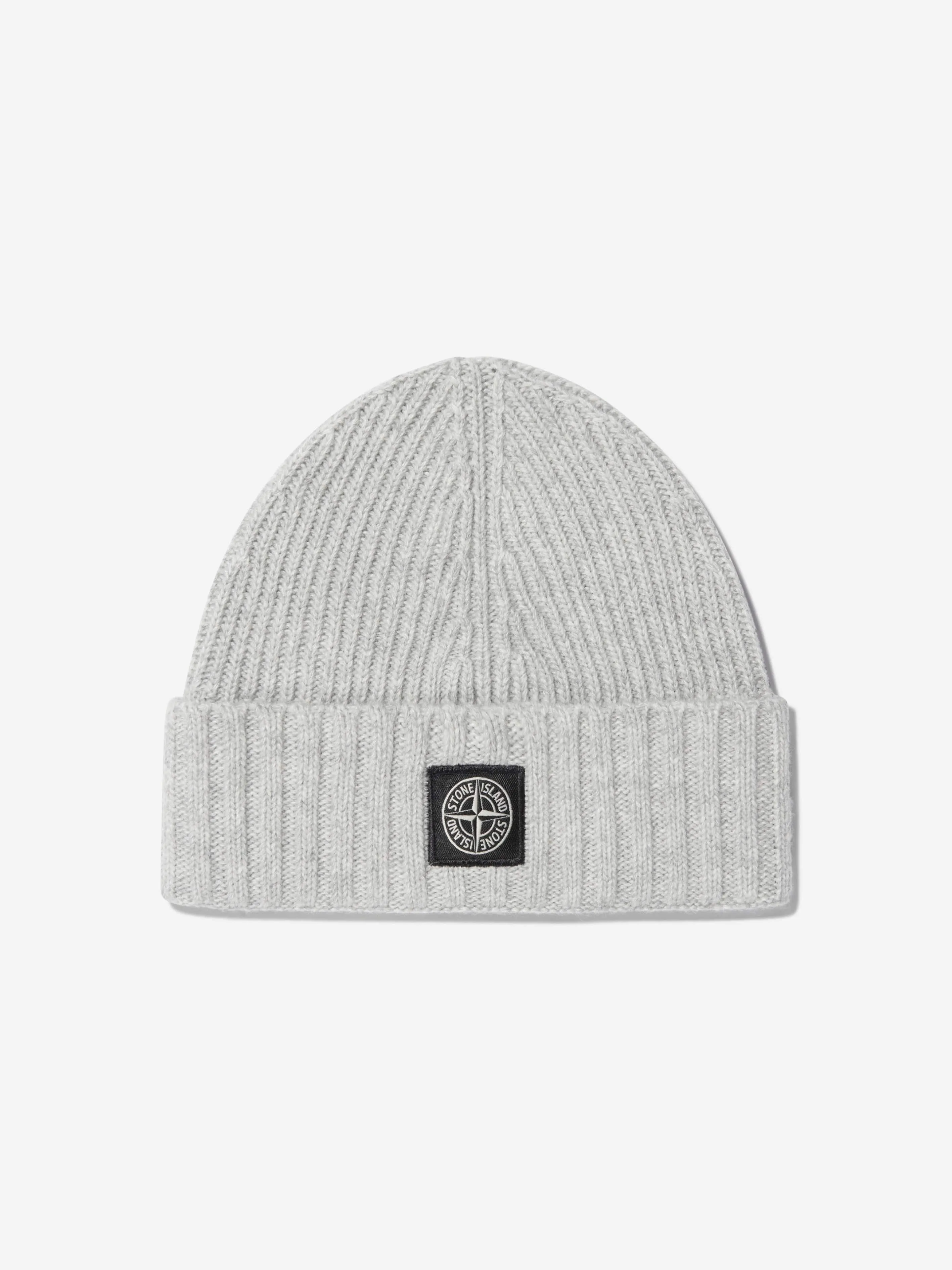 Stone Island Junior Boys Knitted Logo Beanie Hat