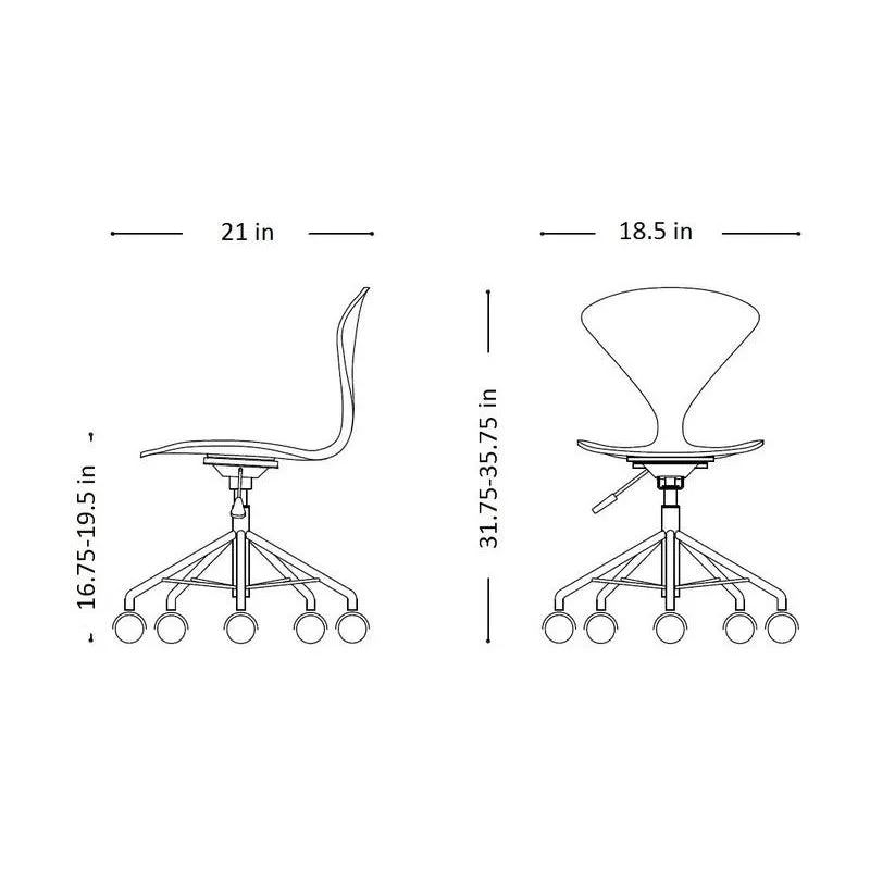 Task Office Chair - Upholstered Seat