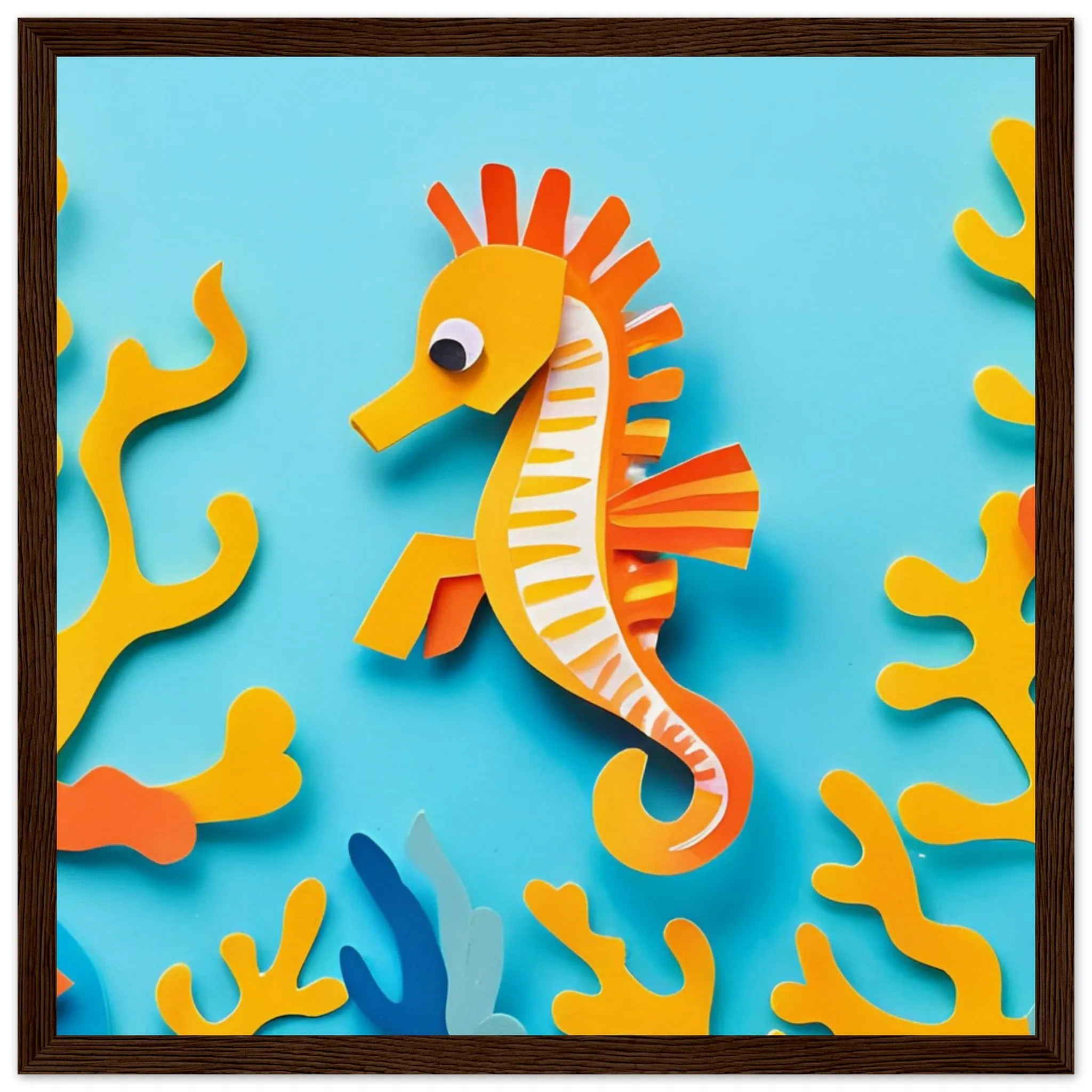 The beauty of paper animal art: Seahorse