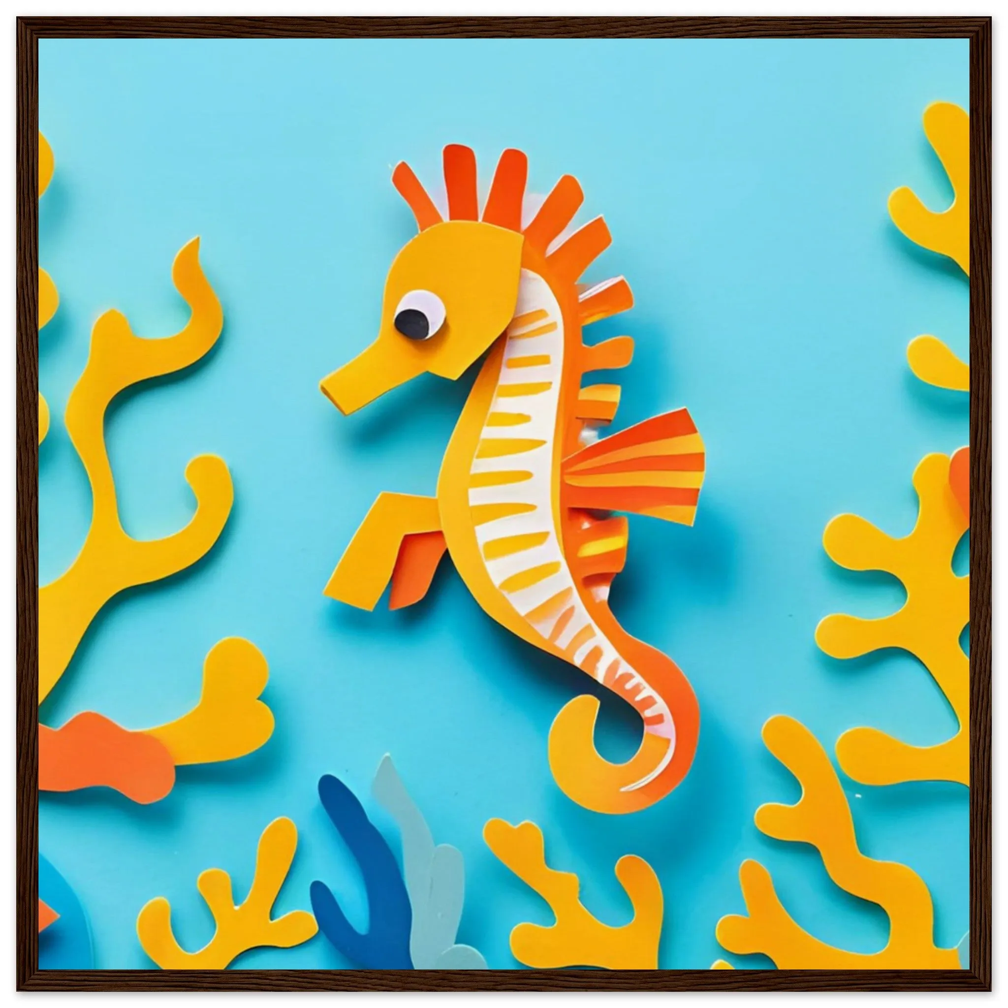 The beauty of paper animal art: Seahorse