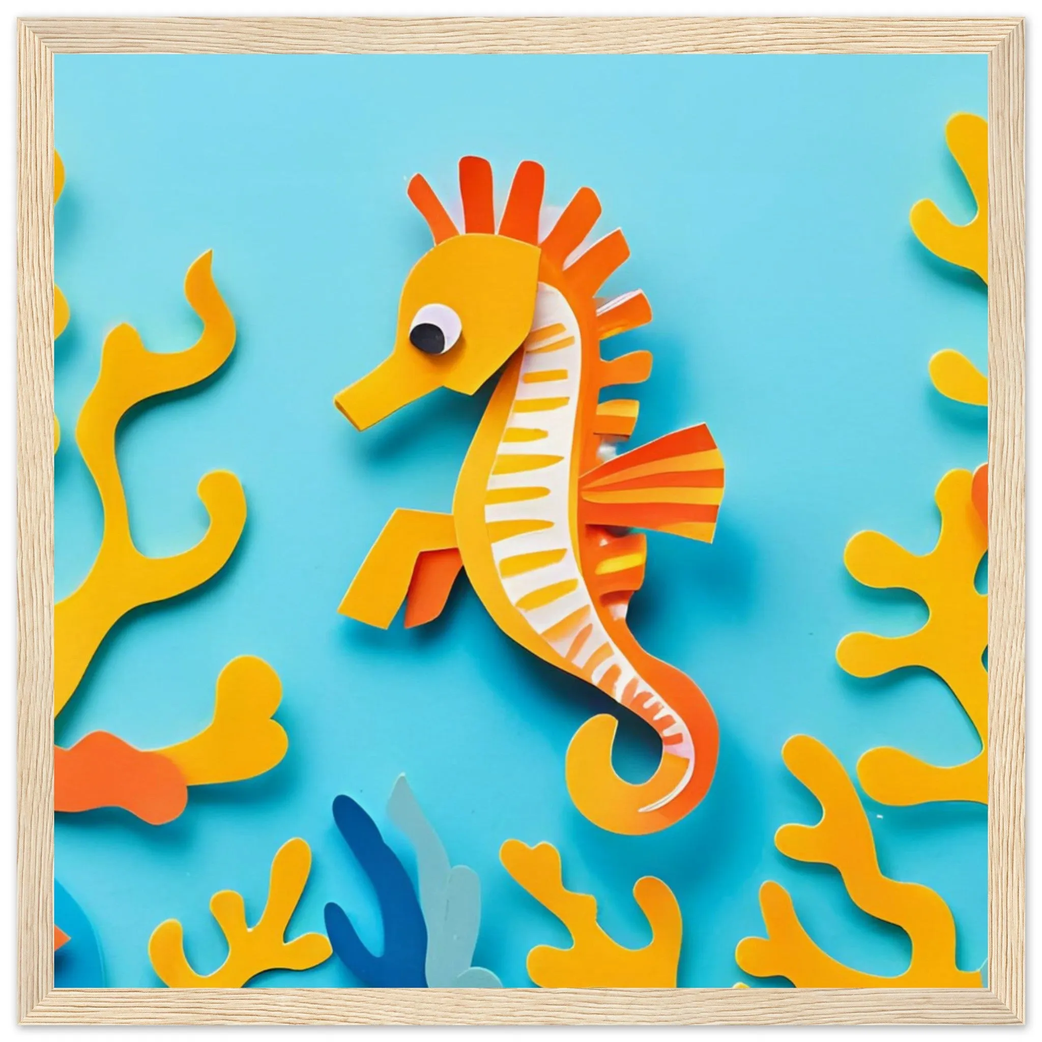 The beauty of paper animal art: Seahorse