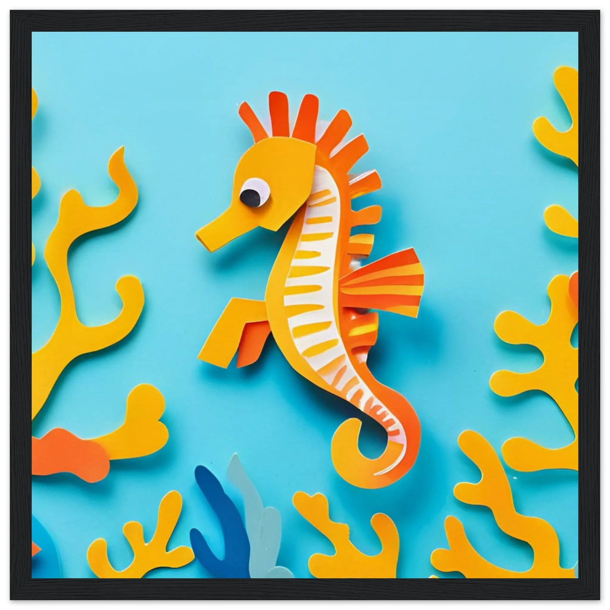 The beauty of paper animal art: Seahorse