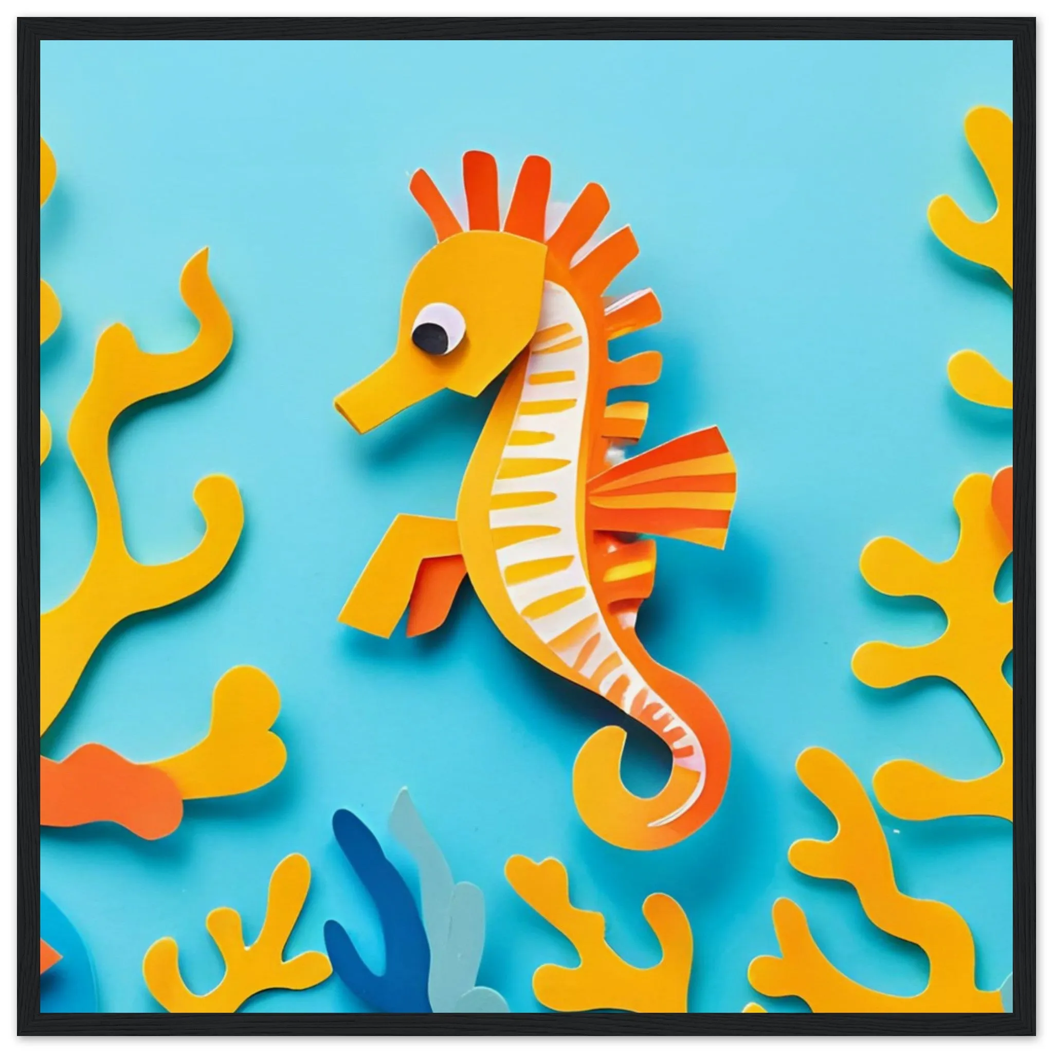 The beauty of paper animal art: Seahorse