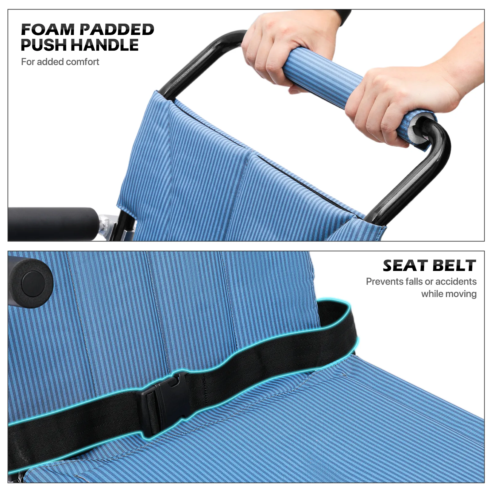 Transport Wheelchair - Black - Can Be Carry-on Plane