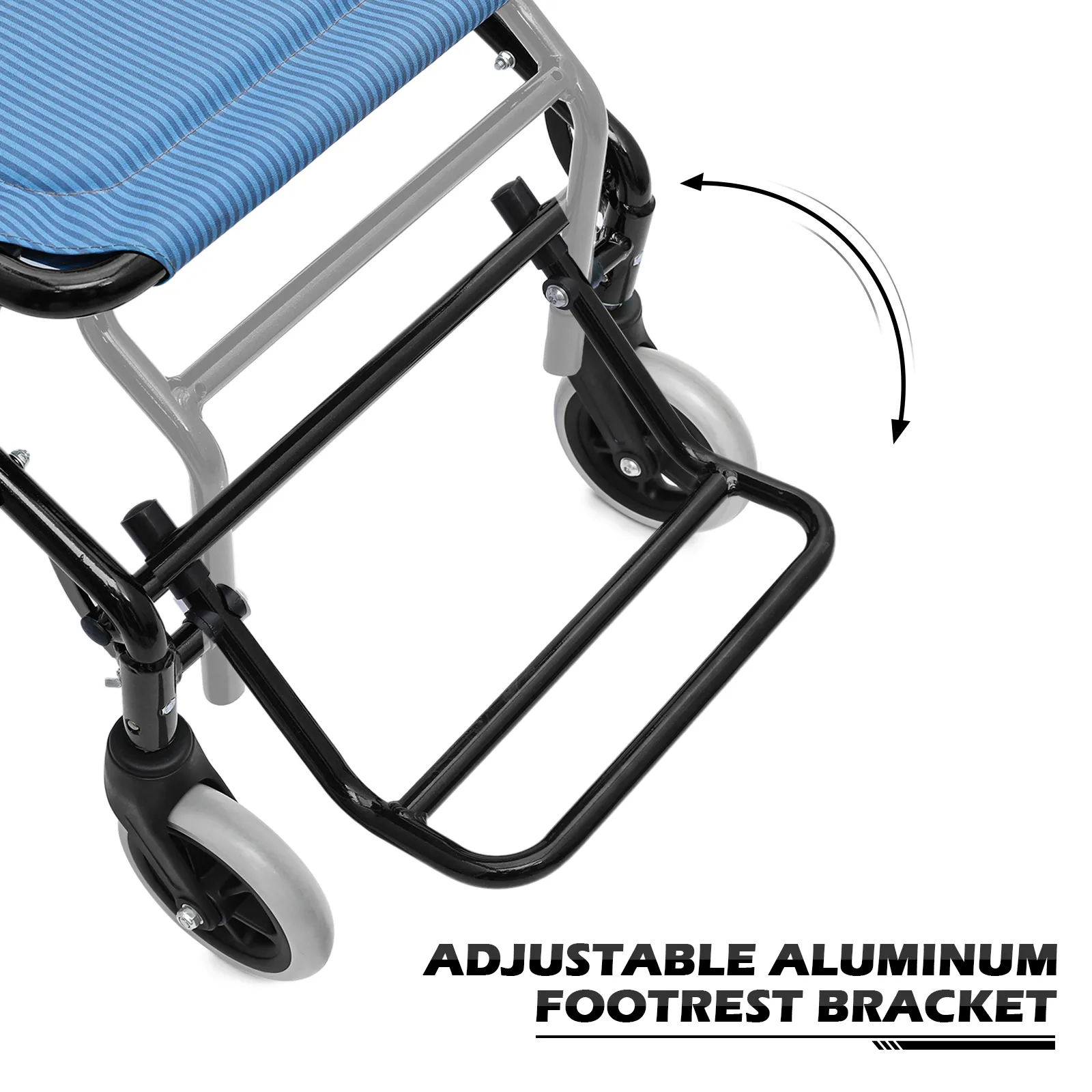Transport Wheelchair - Black - Can Be Carry-on Plane
