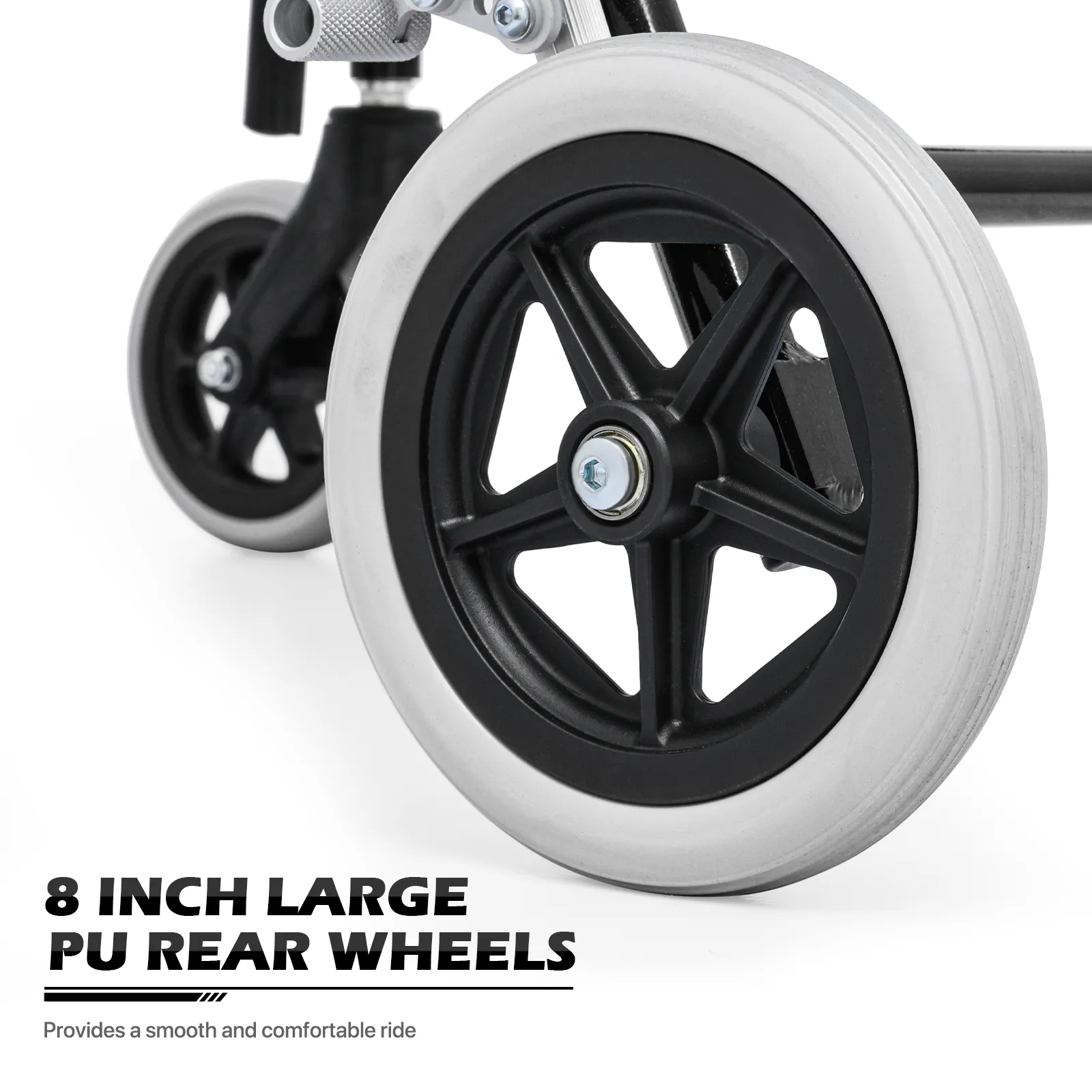 Transport Wheelchair - Black - Can Be Carry-on Plane